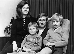 Images Dated 12th December 1970: Bill Gates, Middlesbrough Football Player with family, wife Judith Gates