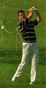 Gavin Hastings former Scotland rugby captain playing golf Benson Gavin Hastings former Scotland rugby captain playing golf Benson