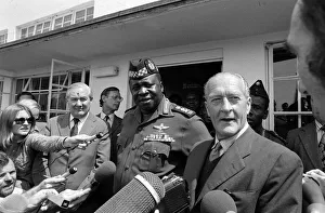 General Idi Amin with James Callaghan and Mr Dennis Hills July 1975, Uganda General Idi Amin with James Callaghan and Mr Dennis Hills July 1975, Uganda