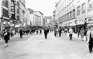 General scene of Lord Street Liverpool 24th July 1989 General scene of Lord Street Liverpool 24th July 1989