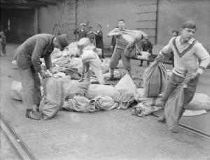 General Strike May 1926 Undergraduates at Dover help with the continental mail General Strike May 1926 Undergraduates at Dover help with the continental mail