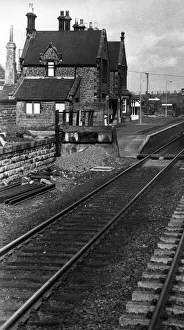 A general view of Acklington Railway Station in Northumberland on 1st March 1976 A general view of Acklington Railway Station in Northumberland on 1st March 1976