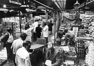 General view of Smithfield Market in Manchester. 13th September 1973 General view of Smithfield Market in Manchester. 13th September 1973