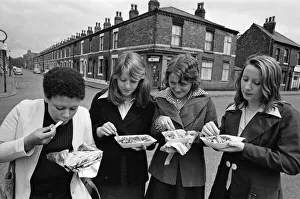 General views of people in Salford, Manchester, 16th July 1974 General views of people in Salford, Manchester, 16th July 1974