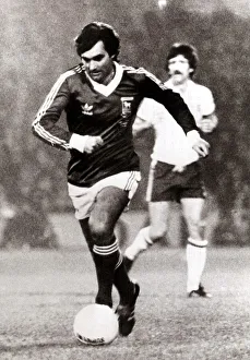 George Best Football Player playing for Ipswich in a testimonial against an England XI George Best Football Player playing for Ipswich in a testimonial against an England XI