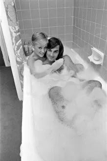 Images Dated 23rd September 1976: George Best and his girlfriend Angela Macdonald - James pictured at the London home