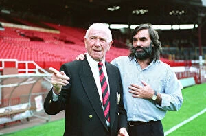 Images Dated 1st September 1990: george best, former soccer player with sir matt busby. sept 90-7843