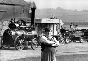 George Byerley on 7th May 1986 with his Marshall twin cylinder portable' George Byerley on 7th May 1986 with his Marshall twin cylinder portable'
