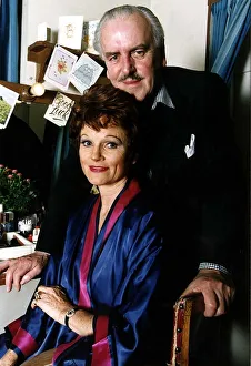 George Cole Actor and his wife Penny Morrell Actress in the dressing of the Theatre Royal George Cole Actor and his wife Penny Morrell Actress in the dressing of the Theatre Royal