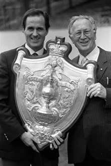 George Graham and Joe Mercer hold the Championship shield at Highbury George Graham and Joe Mercer hold the Championship shield at Highbury