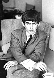 George Harrison pictured at the London residence of 'Daily Mirror" George Harrison pictured at the London residence of 'Daily Mirror"