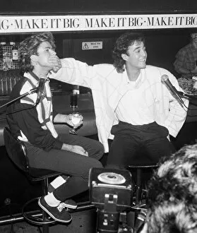 Images Dated 2nd November 1984: George Michael and Andrew Ridgeley, better known as the pop duo Wham