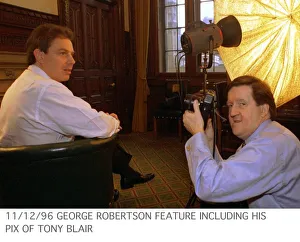 George Robertson MP feature including his picture of Tony Blair sitting in green chair George Robertson MP feature including his picture of Tony Blair sitting in green chair