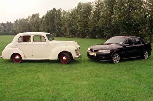 GEORGE SHIELDS 11th September 1998 WITH HIS 1947 VAUXHALL WYVER AND A 1998 VAUXHALL GEORGE SHIELDS 11th September 1998 WITH HIS 1947 VAUXHALL WYVER AND A 1998 VAUXHALL