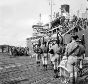 George Town British Guiana the Argyle and Sutherland highlanders landed at Atkinson Wharf George Town British Guiana the Argyle and Sutherland highlanders landed at Atkinson Wharf