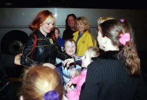 Geri Halliwell of the Spice Girls in Glasgow April 1998 on her way to The Geri Halliwell of the Spice Girls in Glasgow April 1998 on her way to The