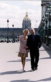 Images Dated 28th March 1993: Gillian Taylforth actress and Steve McFadden actor in Paris as Kathy Beale