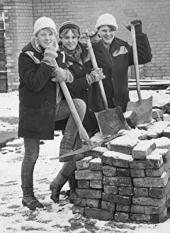Girls on a Manpower Services Commission task force in 1986, (left to right), Julie Strong Girls on a Manpower Services Commission task force in 1986, (left to right), Julie Strong