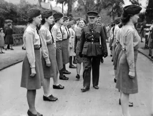 Girls of the Women's Junior Air Training Corps attend a church parade as Christ Girls of the Women's Junior Air Training Corps attend a church parade as Christ