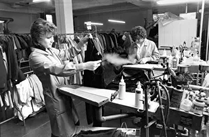 Girls at the Wycliffe Road laundry in Sunderland making sure everything gets that special Girls at the Wycliffe Road laundry in Sunderland making sure everything gets that special
