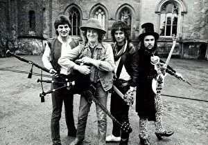 Images Dated 26th January 1986: Glam Rock group Slade posing for photographs at Eastnor Castle, near Ledbury