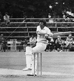 Glamorgan's batsman Roger Davis hits a ball against Warwickshire at Sophia Gardens Glamorgan's batsman Roger Davis hits a ball against Warwickshire at Sophia Gardens
