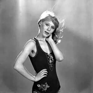 Glamour model Elena wearing a swimming costume April 1975 Glamour model Elena wearing a swimming costume April 1975