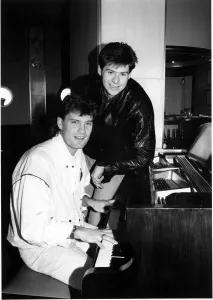Glenn Hoddle and Chris Waddle as the two footballers who are trying to carve out a Glenn Hoddle and Chris Waddle as the two footballers who are trying to carve out a