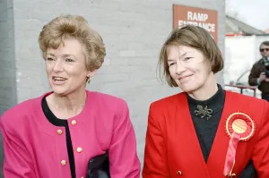 Glenys Kinnock and Glenda Jackson during the 1992 General Election campaign Glenys Kinnock and Glenda Jackson during the 1992 General Election campaign