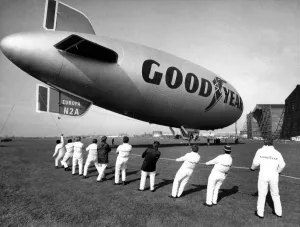 The Goodyear Europa Airship at RAF Cardington Print 1972