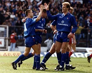 Gordon Durie Footballer celebrates a goal with Dennis Wise A©Mirrorpix Gordon Durie Footballer celebrates a goal with Dennis Wise A©Mirrorpix