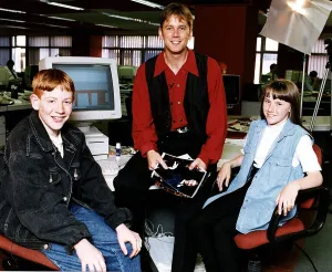 Gordon Inglis TV presenter BBC childrens show FOT in Daily Record office with Gordon Inglis TV presenter BBC childrens show FOT in Daily Record office with