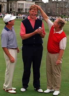 Gordon Sherry, Tom Watson and Jack Nicklaus congratulate Hole in One giant Gordan Sherry Gordon Sherry, Tom Watson and Jack Nicklaus congratulate Hole in One giant Gordan Sherry