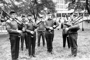 Gosforth Territorial Army 204 Battery Pipe Band in June 1976. 06/06/76 Gosforth Territorial Army 204 Battery Pipe Band in June 1976. 06/06/76