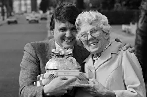 Grace Etheridge and her friend Tony Mallett. Tony has been giving Grace an Easter egg Grace Etheridge and her friend Tony Mallett. Tony has been giving Grace an Easter egg