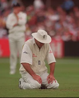 Graeme Hick disappointed after missing a catch Graeme Hick disappointed after missing a catch