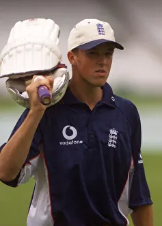 Graeme Swann England Cricket Spinner trains in Nets 1999 Graeme Swann heads for the nets Graeme Swann England Cricket Spinner trains in Nets 1999 Graeme Swann heads for the nets