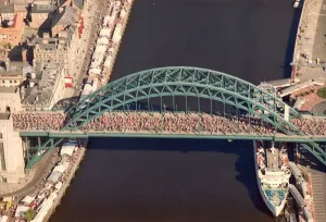 The Great North Run 15 September 1991 - The running masses pour over the Tyne Bridge The Great North Run 15 September 1991 - The running masses pour over the Tyne Bridge