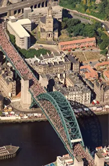 The Great North Run 15 September 1991 - The running masses pour over the Tyne Bridge The Great North Run 15 September 1991 - The running masses pour over the Tyne Bridge