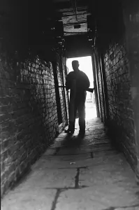 Gunsmith taking a shotgun to the Gun Barrel Proof House, Birmingham's Gun Quarter Gunsmith taking a shotgun to the Gun Barrel Proof House, Birmingham's Gun Quarter