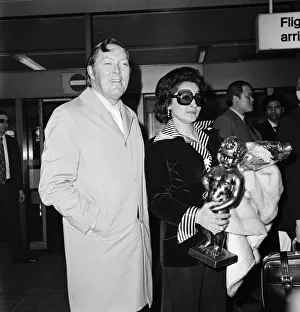 Bill Haley and his wife Martha arrive at Heathrow Airport. 15th May 1974 Bill Haley and his wife Martha arrive at Heathrow Airport. 15th May 1974