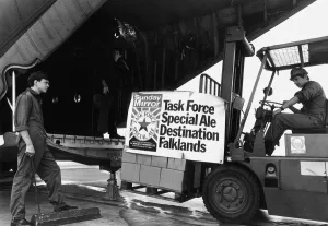 Eight and a half thousand bottles of beer are flown to the Falklands Islands Eight and a half thousand bottles of beer are flown to the Falklands Islands