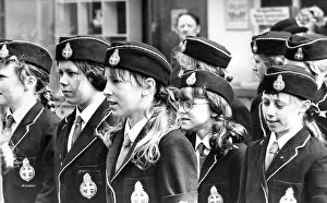 Images Dated 1st May 1973: Handing over of new Colours to the Northumberland and Durham Division of the Girls