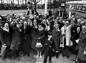 A happy group of Alvechurch supporters leaving West Heath for the Amateur Cup semi final A happy group of Alvechurch supporters leaving West Heath for the Amateur Cup semi final