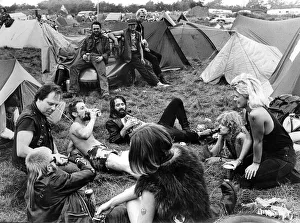 A happy group of campers at the Hell's Angels Bulldog Bash held at Long Marston A happy group of campers at the Hell's Angels Bulldog Bash held at Long Marston
