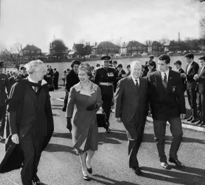 Another happy picture, on her arrival at the main gates of the school the Queen is Another happy picture, on her arrival at the main gates of the school the Queen is