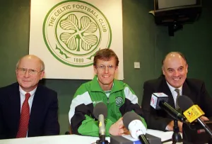 Harald Brattbakk December 1997 signs for Celtic football club Norwegian Internationalist Harald Brattbakk December 1997 signs for Celtic football club Norwegian Internationalist