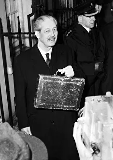 Harold MacMillan Chancellor of the Exchequer leaving Number 11 Downing Street with Harold MacMillan Chancellor of the Exchequer leaving Number 11 Downing Street with