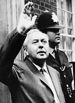 Harold Wilson British Labour Prime Minister on his way to Buckingham Palace to inform Harold Wilson British Labour Prime Minister on his way to Buckingham Palace to inform