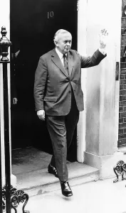 Harold Wilson Prime Minister of Britain leaving No. 10 Downing Street 1974 Harold Wilson Prime Minister of Britain leaving No. 10 Downing Street 1974